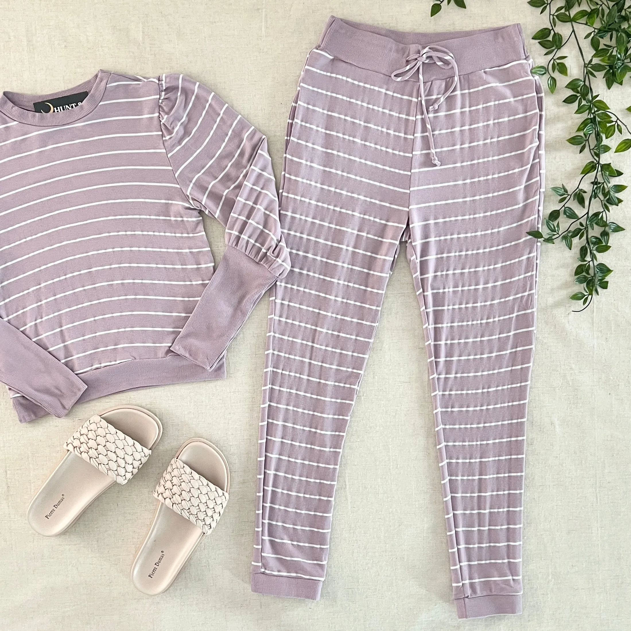 Tessa Stripe Top - Lavender