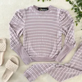 Tessa Stripe Top - Lavender