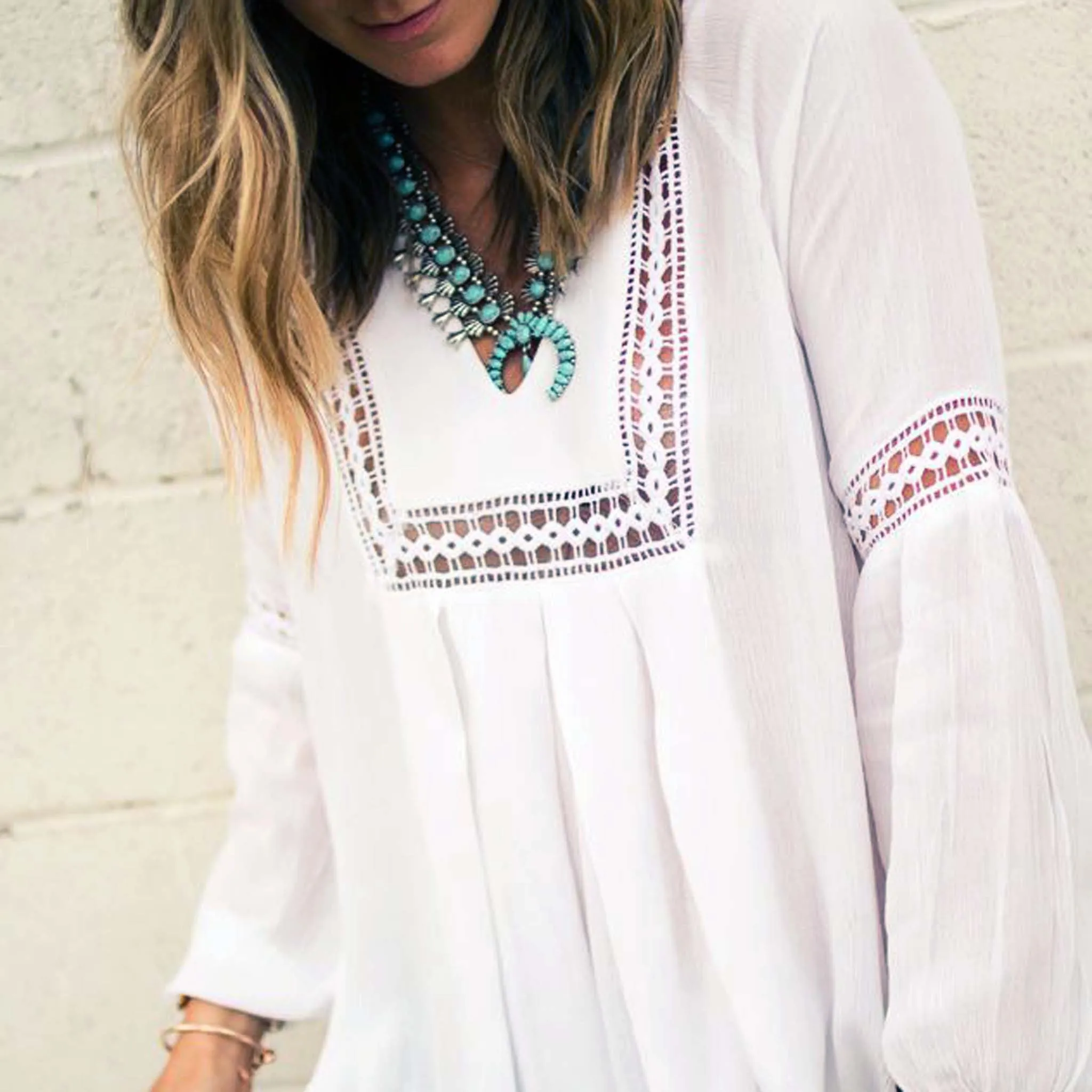The Snowy Lace Blouse