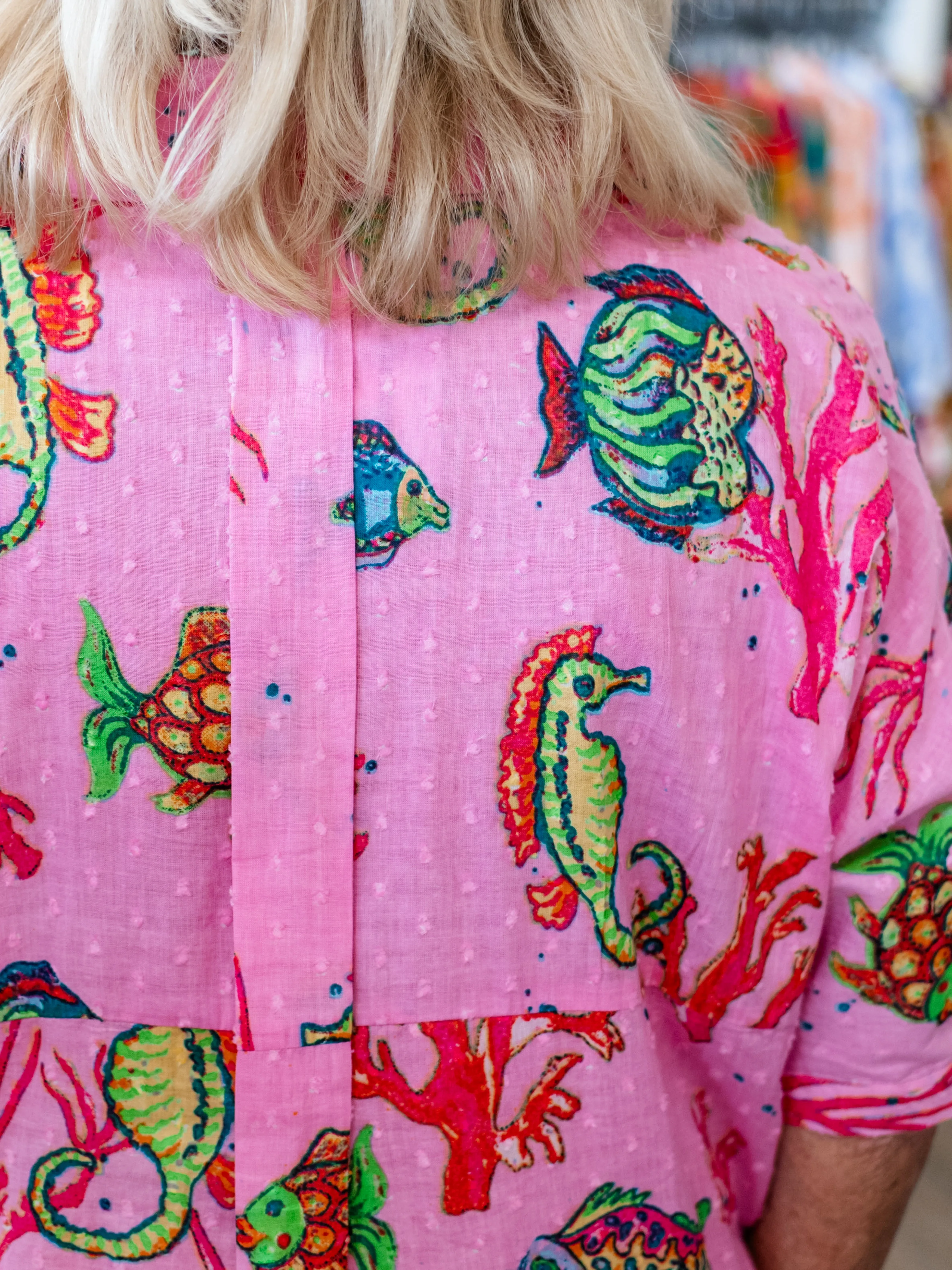 Valencia Shirt Dress Sealife Pink by Moda Posa