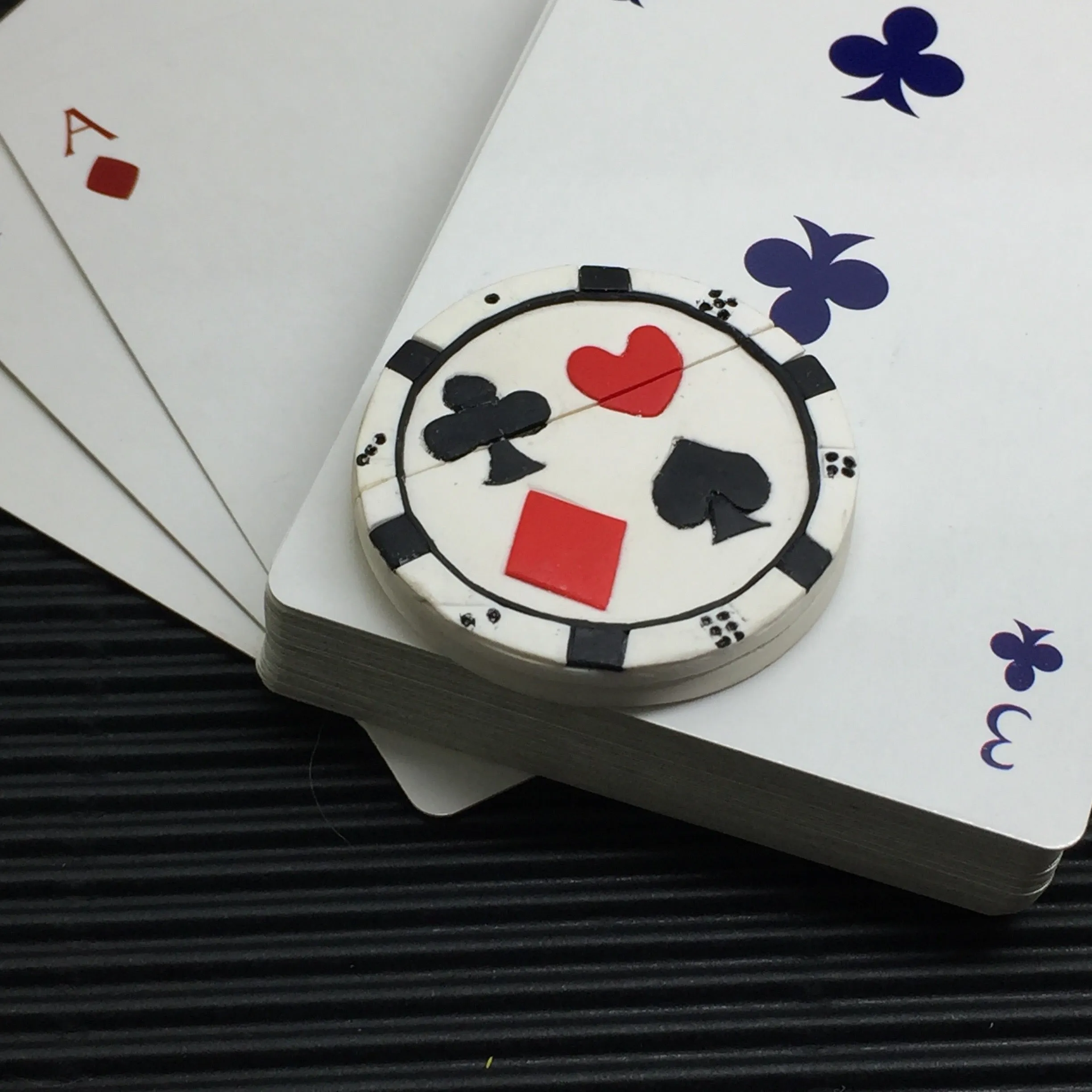 White Poker Miniature Chip Novelty Pen Drive