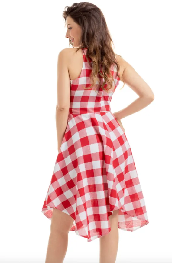 Womens Shirt Dress • Red and White Check