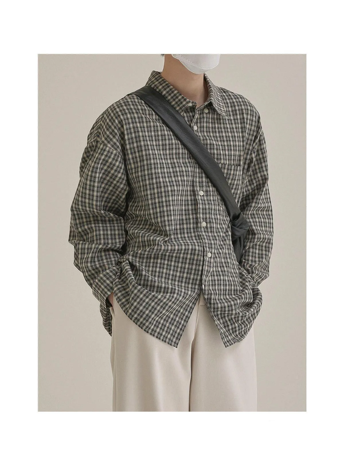 Zhou Casual Plaid Buttoned Shirt