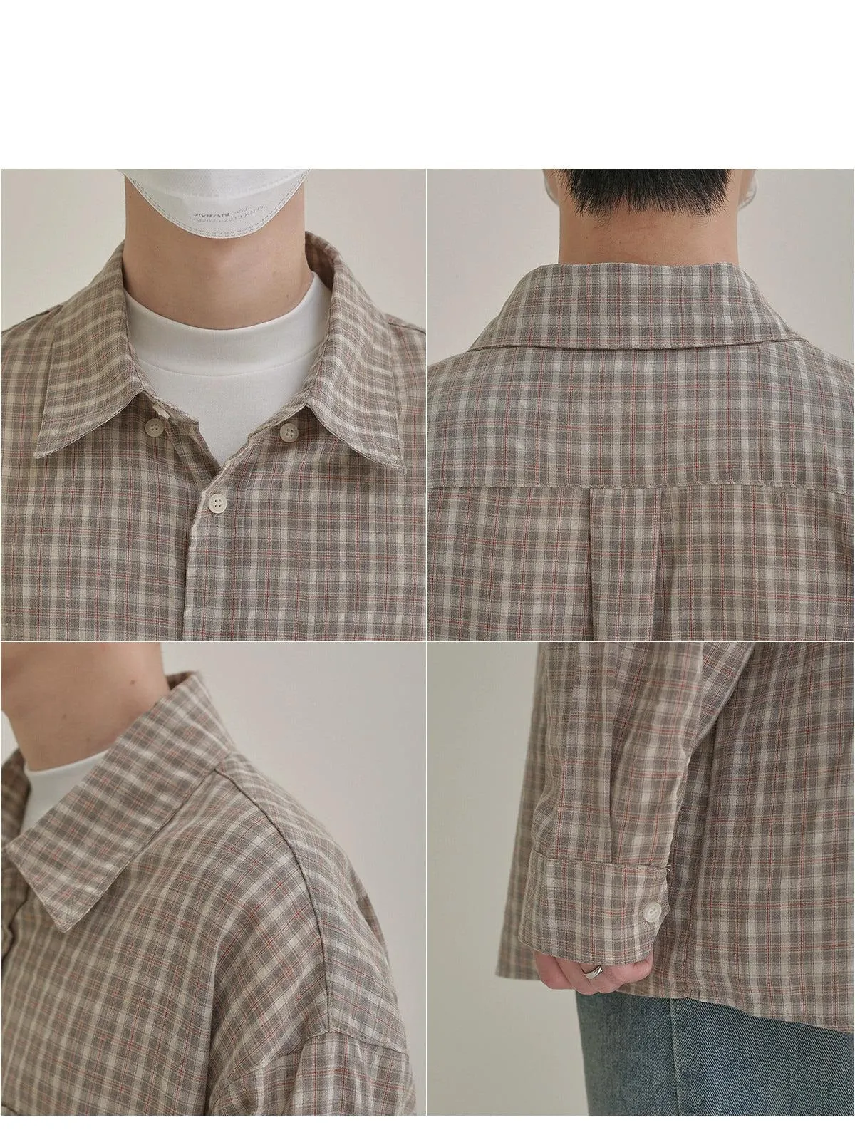 Zhou Casual Plaid Buttoned Shirt